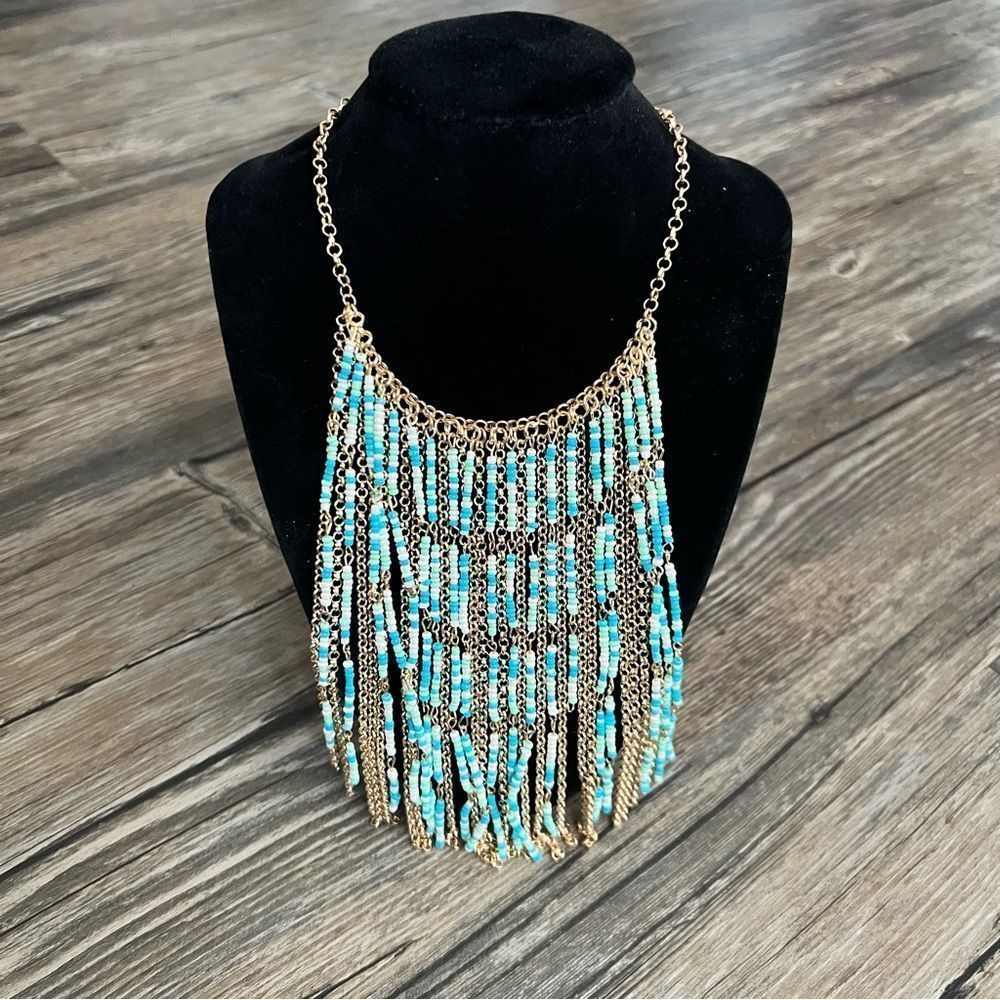 Tassel bib necklace